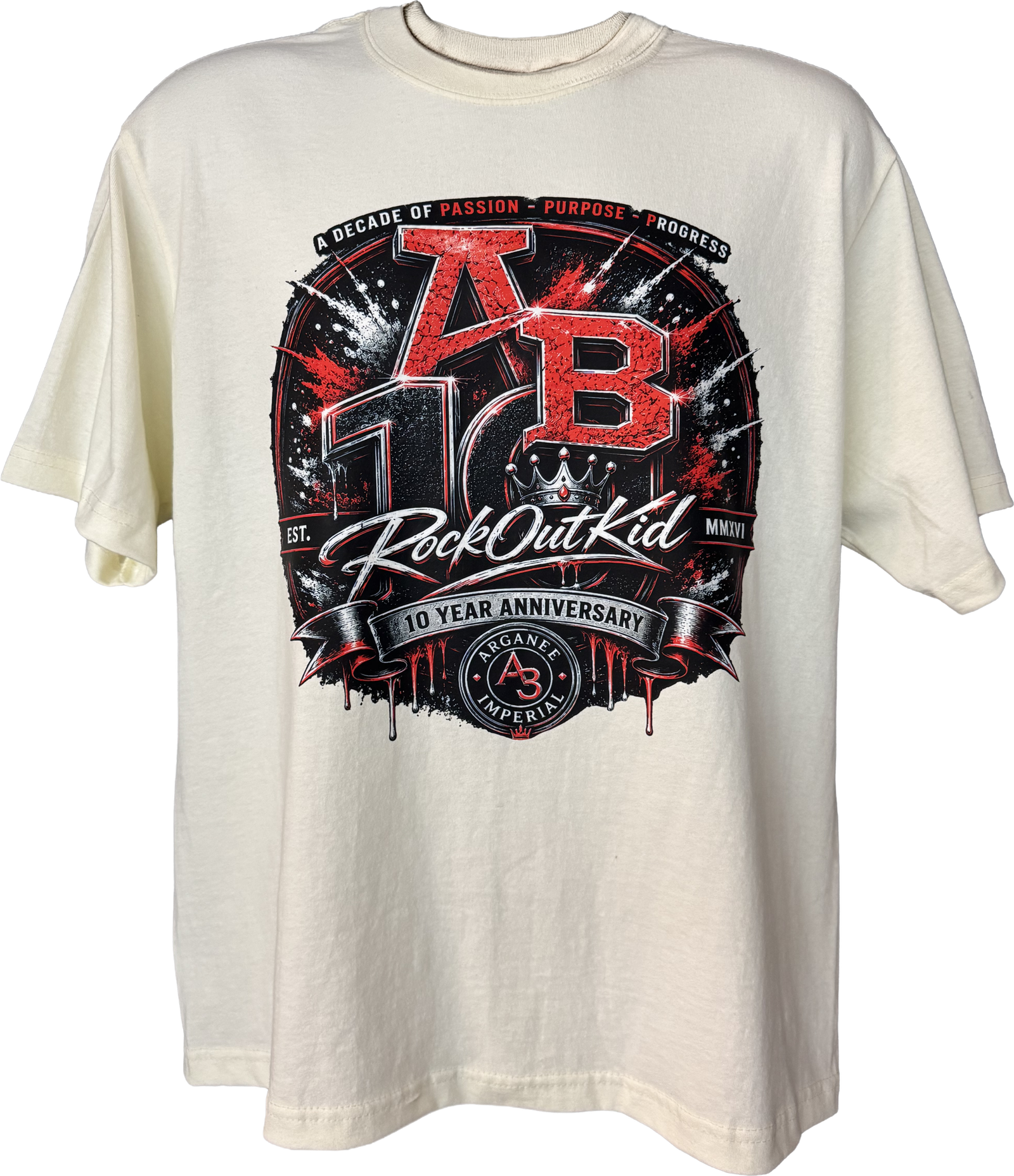 DTF printed "Rock Out Kid" design by Tavo Prints